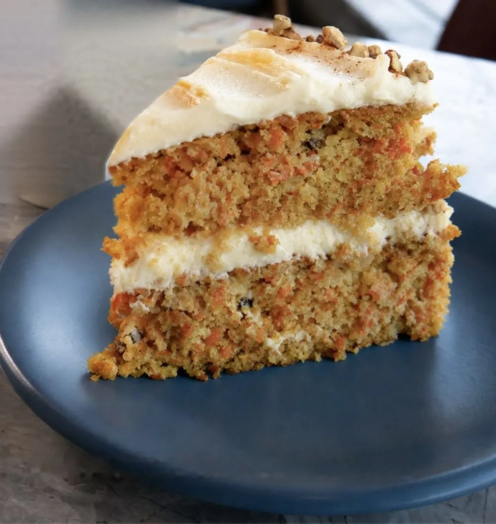 Rebanada de carrot cake de Bakings